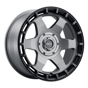 Weld Off-Road Ridge 20x9 - 8x170 BP - ET0 - 125.1mm CB - Satin Gunmetal Wheel (Black Ring)