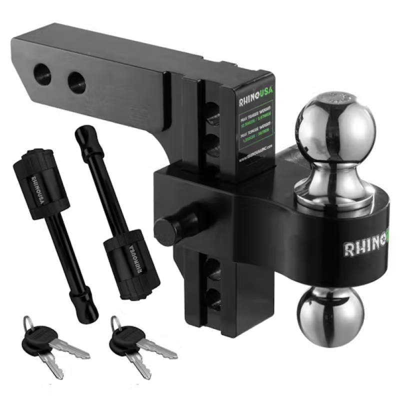 Rhino USA 8-Zoll-Hochleistungs-Anhängerkupplung – 2,5 Zoll (Schwarz)