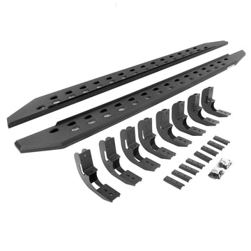Go Rhino 19-22 GMC Sierra 1500 CC 4-Türer (Neubau) RB20 Slim Trittbretter-Kit (mit Halterungen) - Tex. Schwarz