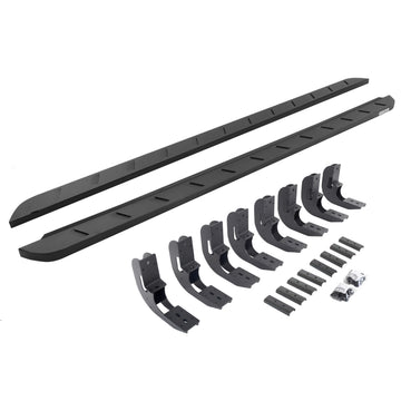 Go Rhino 20-22 GMC Sierra 2500HD CC (Neubau) RB10 Slim Trittbretter-Kit (mit Halterungen) - Tex. Schwarz