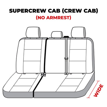 Covercraft 19-24 Ford F-250 Polycotton SeatSaver Custom Second Row Seat Covers - Charcoal