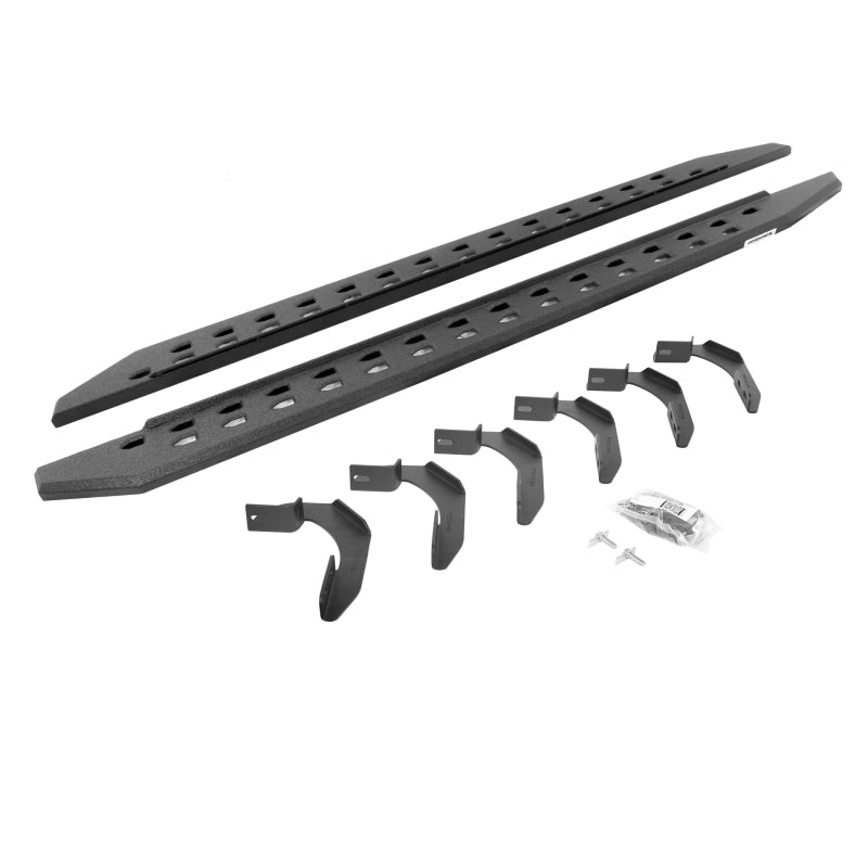Go Rhino 04-14 Ford F-150 Super Crew 4DR RB20 Slim Running Boards Kit (mit Halterungen) - Bedliner Coat