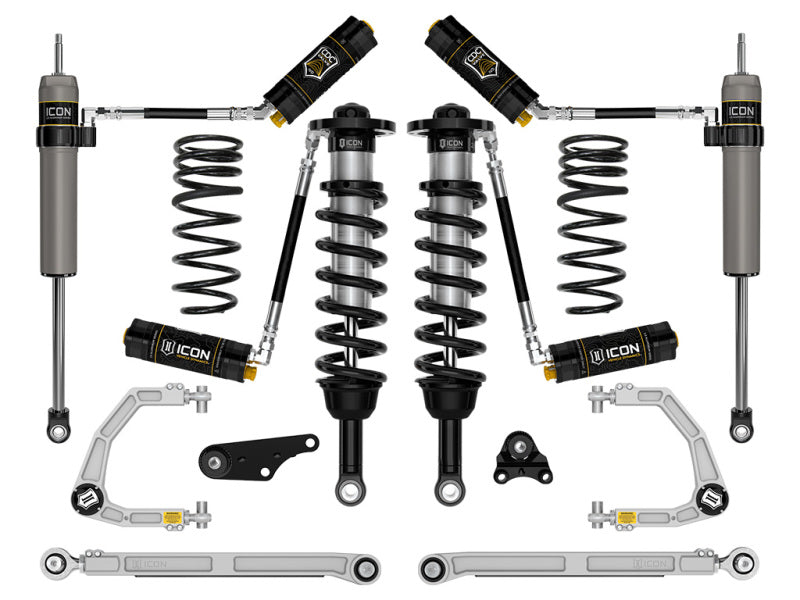 ICON 2024+ Toyota Tacoma 1,25-3 Zoll Stage 8 Fahrwerkssystem aus Billet-Aluminium mit Dreifachfederung