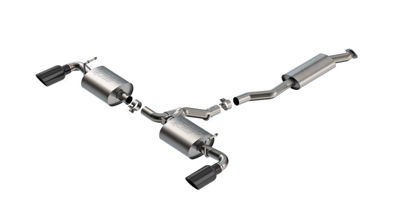 Borla 19-25 Toyota RAV4 (außer Hybrid) 2,25 S-Type Cat-Back-Auspuffanlage – Schwarzchrom