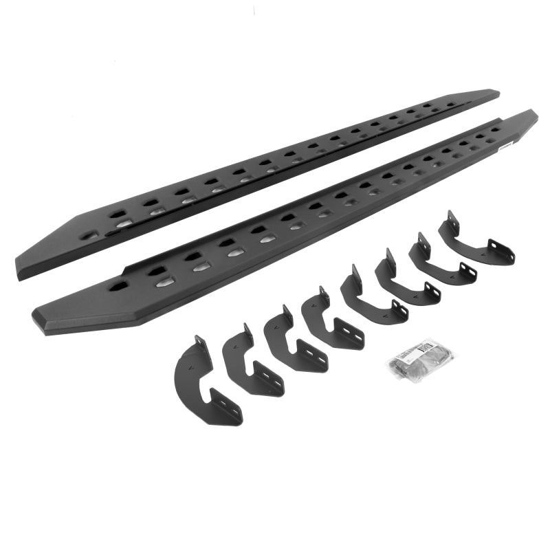 Go Rhino 07-21 Toyota Tundra DC 4DR RB20 Slim Trittbretter-Set (inkl. Halterungen) - Tex. Schwarz