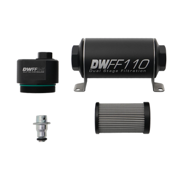 DeatschWerks DWFFR-X 110mm Billet Fuel Filter Regulator - 10 Micron