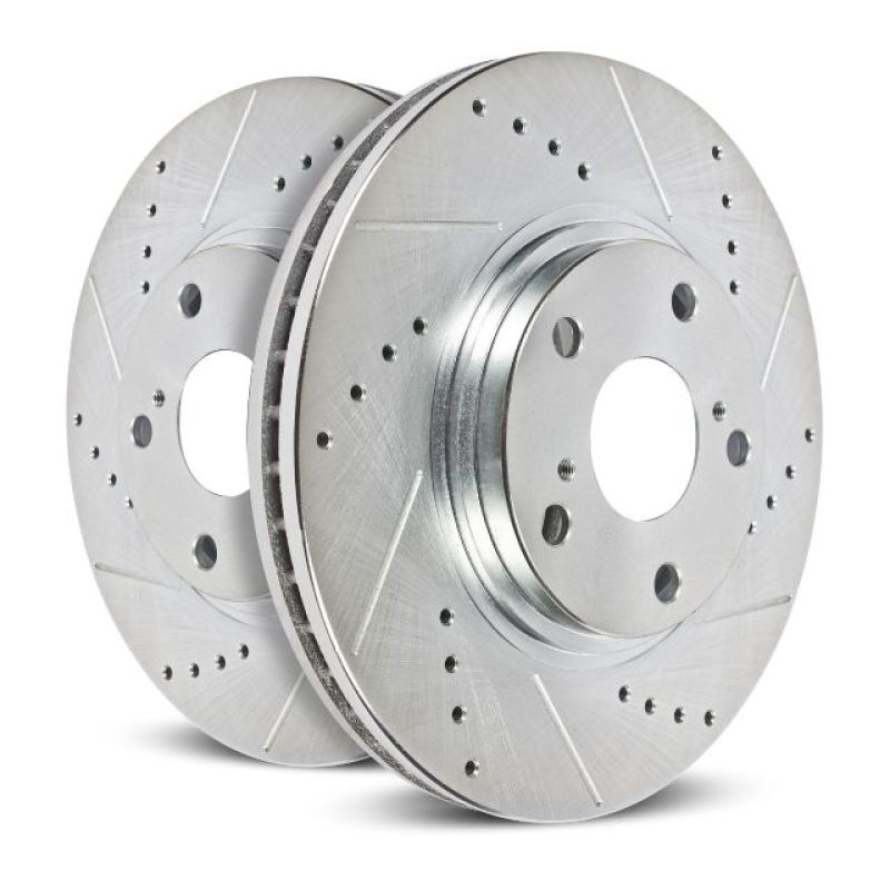 Power Stop 17-22 Ford F-550 Super Duty Hinterrad-Bremsscheiben, gelocht und geschlitzt – Paar