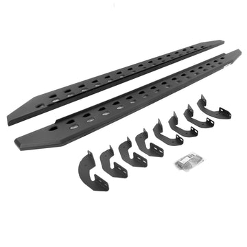 Go Rhino 07-21 Toyota Tundra Crew Max 4DR RB20 Slim Trittbretter-Kit (inkl. Halterungen) - Tex. Schwarz