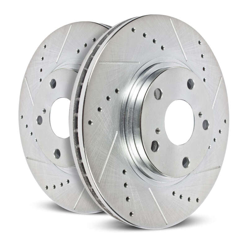 Power Stop 17-22 Ford F-550 Super Duty Hinterrad-Bremsscheiben, gelocht und geschlitzt – Paar